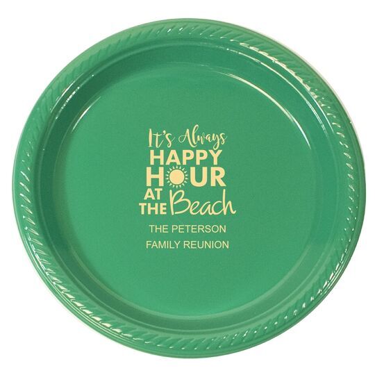 Happy Hour at the Beach Plastic Plates